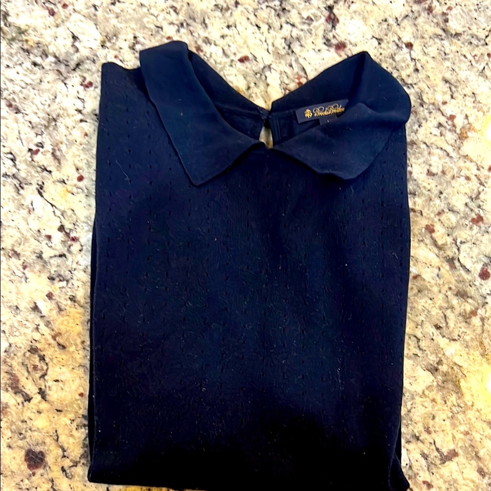 Navy blue Collared Top